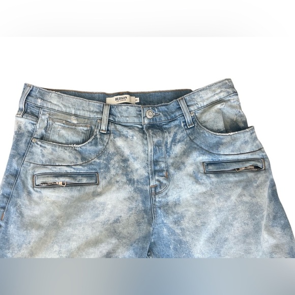 Hudson Blinder Men’s Slim Fit Distressed Light Wash Shorts Size 38 - Picture 5 of 8